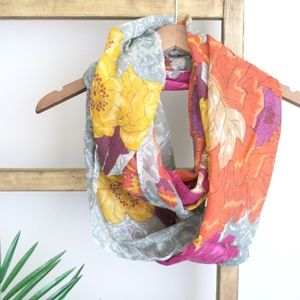 ANTHROPOLOGIE Loop Floral Scarf